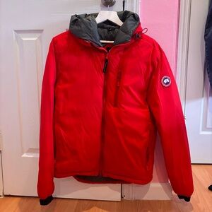 Canada Goose Lodge Slim-Fit Nylon-Ripstop Hooded Down Jacket Red